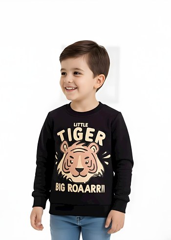 Aslan Baskılı Erkek Çocuk Sweatshirt - Görsel 2