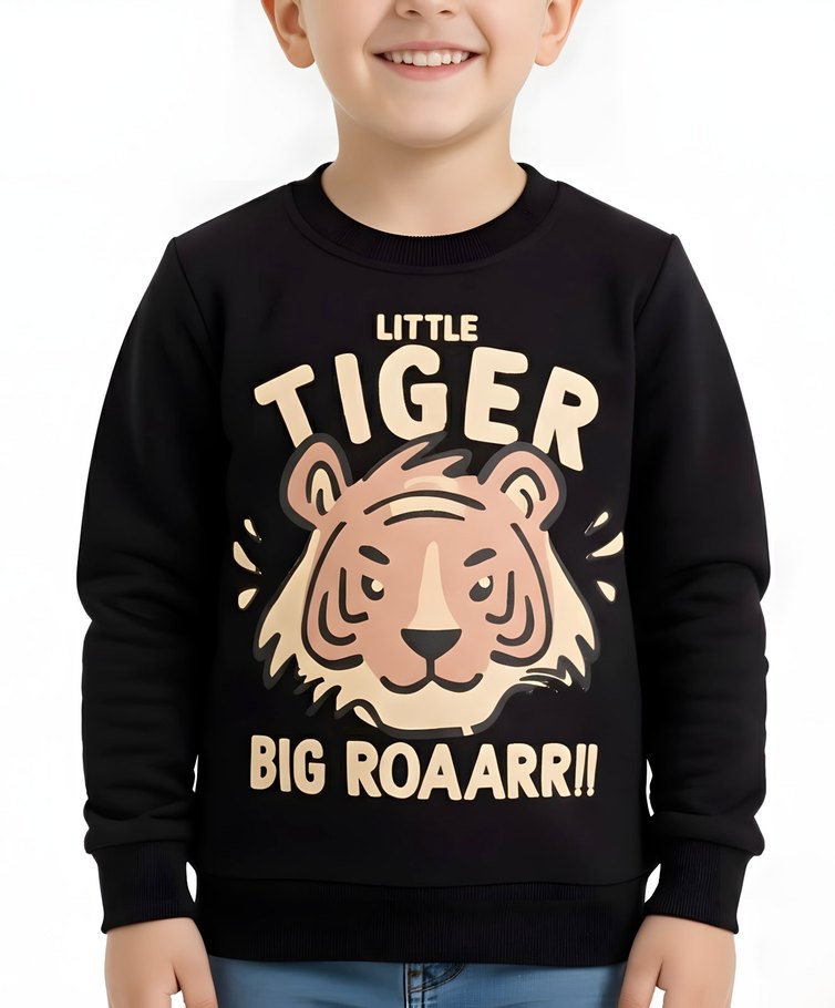 Aslan Baskılı Erkek Çocuk Sweatshirt - Görsel 4