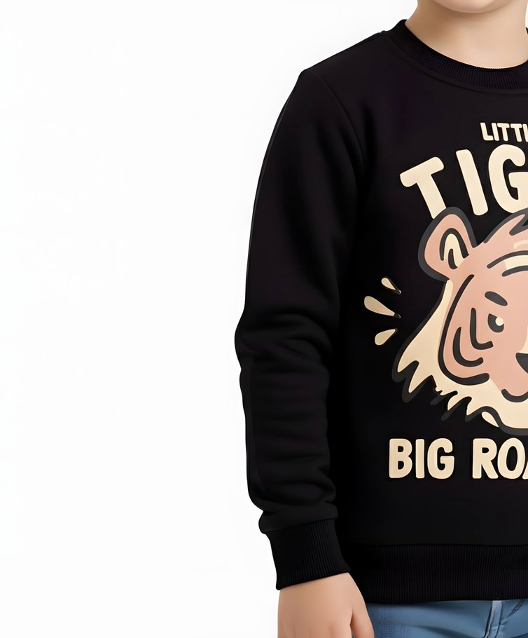 Aslan Baskılı Erkek Çocuk Sweatshirt - Görsel 5