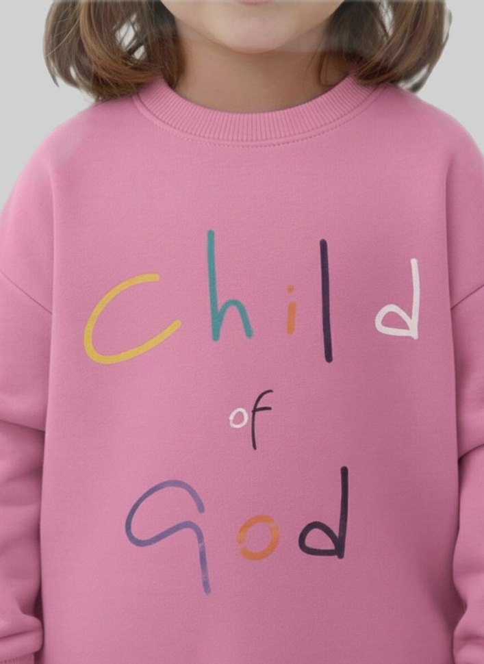 Kız Çocuk Pembe Baskılı Sweatshirt - Görsel 4