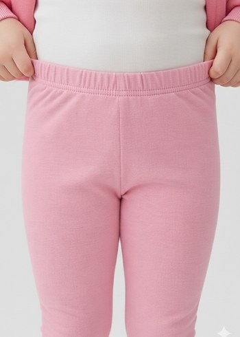 Kız Çocuk Pembe İnce Tayt - Görsel 6