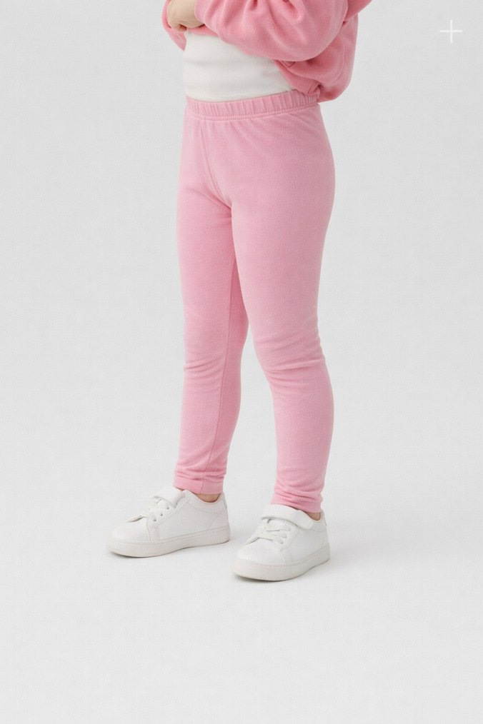 Kız Çocuk Pembe İnce Tayt - Görsel 2