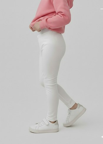 Beyaz Kız Çocuk Tayt - Görsel 4