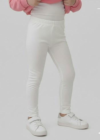 Beyaz Kız Çocuk Tayt - Görsel 2