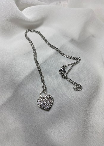 Gri Zincir Detaylı Midi Kolye PASLANMAZ ÇELİK - Görsel 2