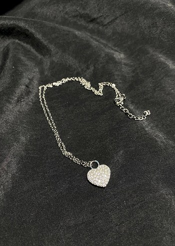 Gri Zincir Detaylı Midi Kolye PASLANMAZ ÇELİK - Görsel 3