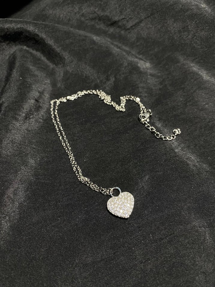 Gri Zincir Detaylı Midi Kolye PASLANMAZ ÇELİK - Görsel 3