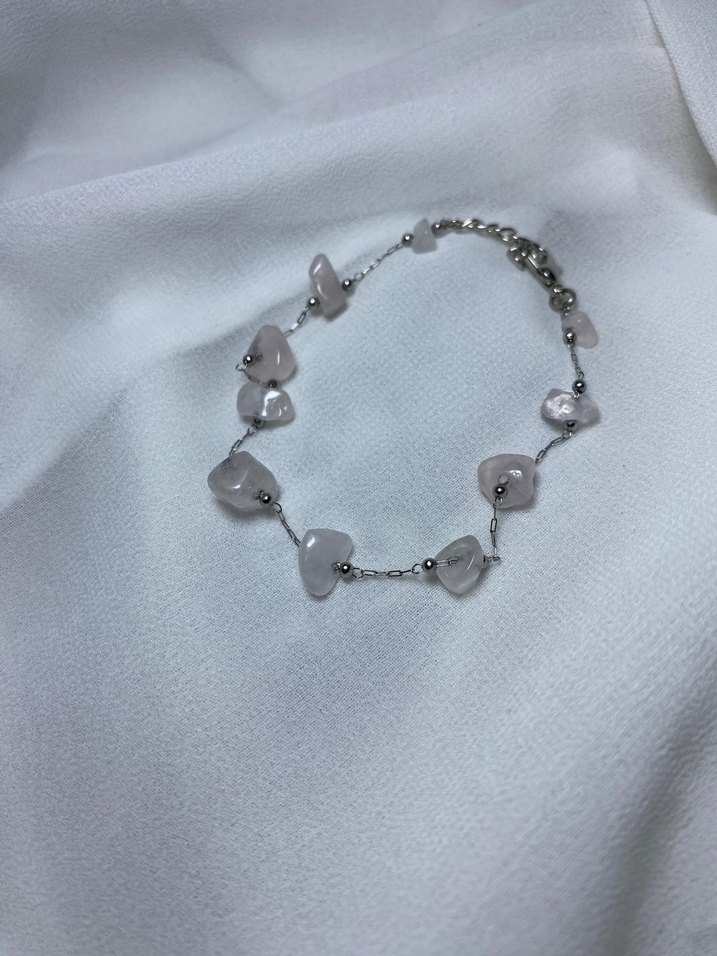 Pembe Kuvars Boncuklu Bohem Küpe - Görsel 3