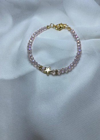 Altın Renkli Boncuklu Yıldız Bileklik ve Küpe Seti - Görsel 4