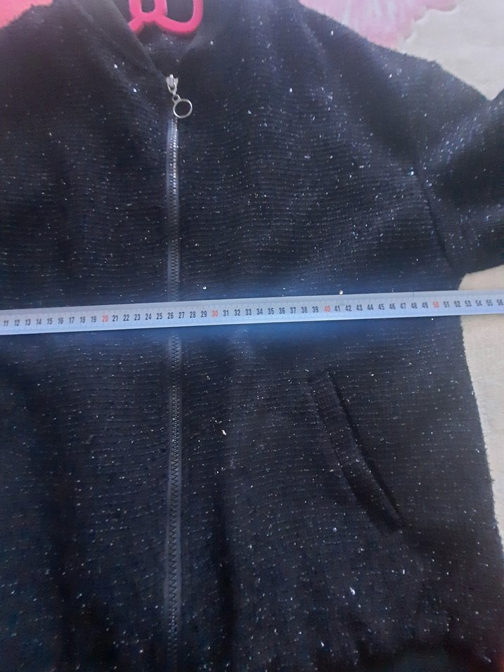 Siyah Pullu Kadın Bomber Ceket - Görsel 3