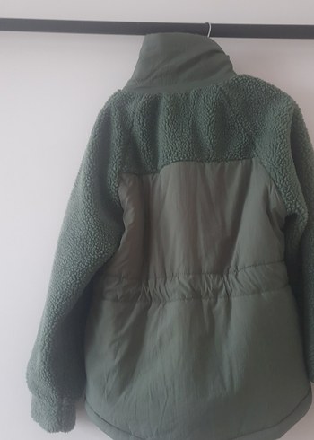 YeşilKemerli Kısa Peluş Kadın Ceket - Görsel 3