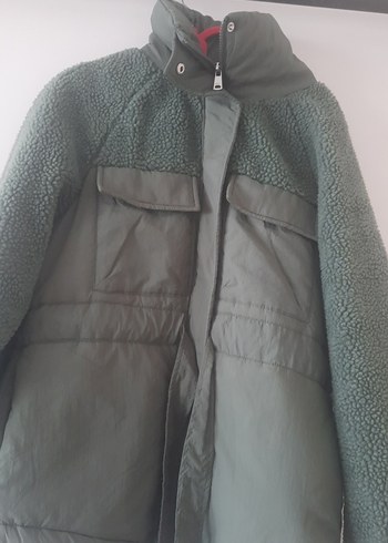 YeşilKemerli Kısa Peluş Kadın Ceket - Görsel 2