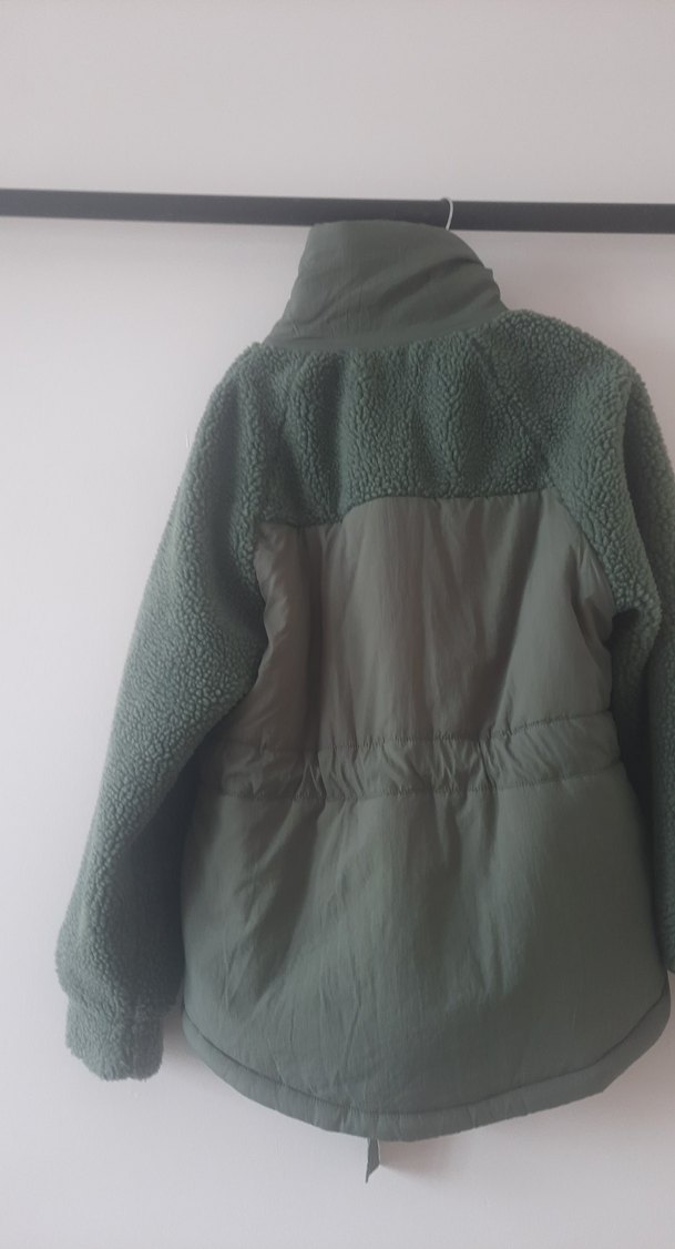 YeşilKemerli Kısa Peluş Kadın Ceket - Görsel 3