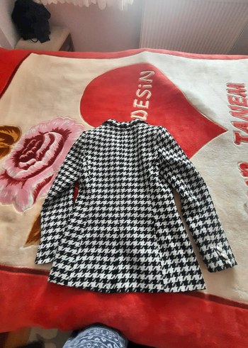 Kadın Ekose Desenli Midi Blazer - Görsel 5