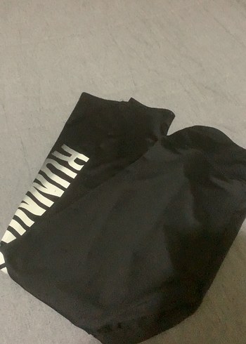 Siyah Baskılı Kadın Spor Tayt - Görsel 2