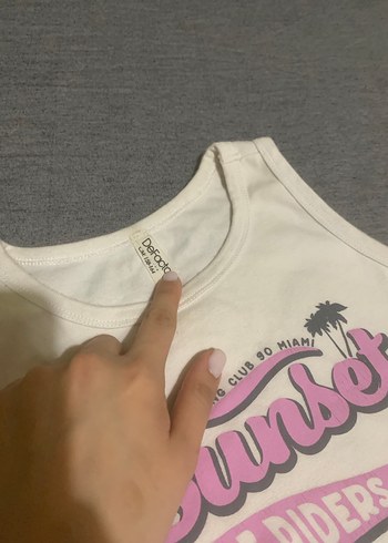 Beyaz Baskılı crop - Görsel 2