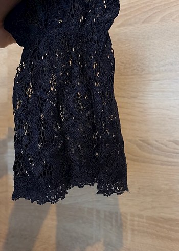 Siyah Dantel Uzun Kollu Bohem Bluz - Görsel 3