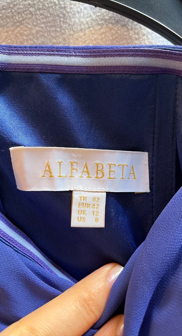 Lacivert Drapeli Straplez Uzun Abiye Elbise - Görsel 3