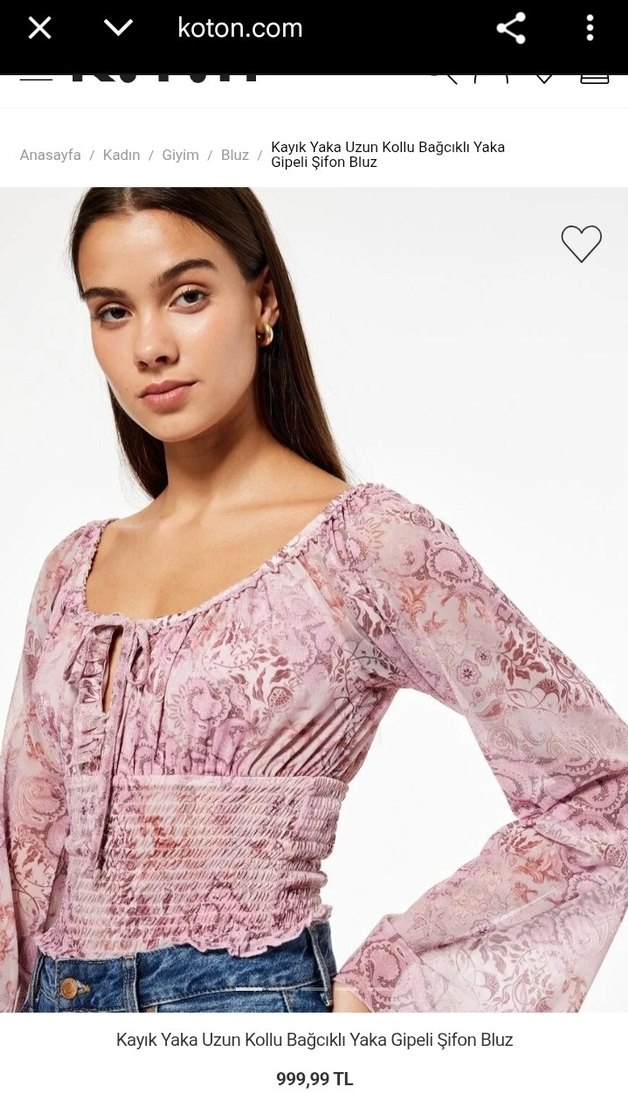 Dantel Detaylı Pembe Bohem Bluz - Görsel 4