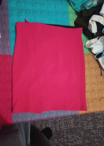 Renkli Drapeli Midi Hamile Etek - Görsel 7