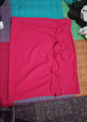 Renkli Drapeli Midi Hamile Etek - Görsel 2