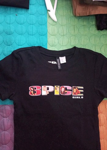 Kız Çocuk Siyah Baskılı Kısa Kollu Tişört - Görsel 3