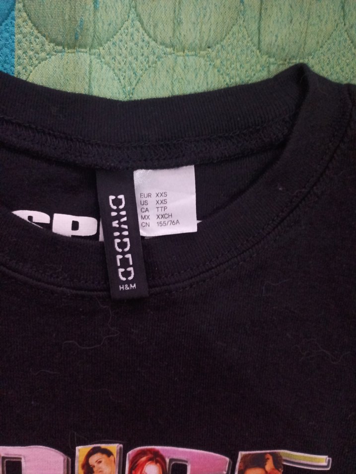 Kız Çocuk Siyah Baskılı Kısa Kollu Tişört - Görsel 4