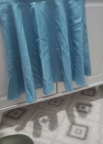 Mavi Pilili Kadın Mini Etek - Görsel 2