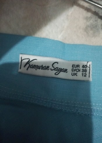 Mavi Pilili Kadın Mini Etek - Görsel 4