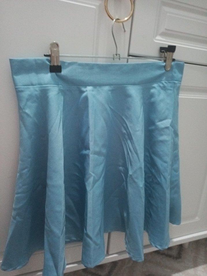 Mavi Pilili Kadın Mini Etek - Görsel 3