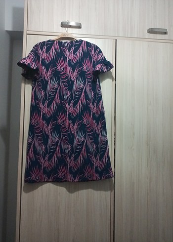 Bohem Tarz Kısa Mor Batik Hamile Tunik - Görsel 5