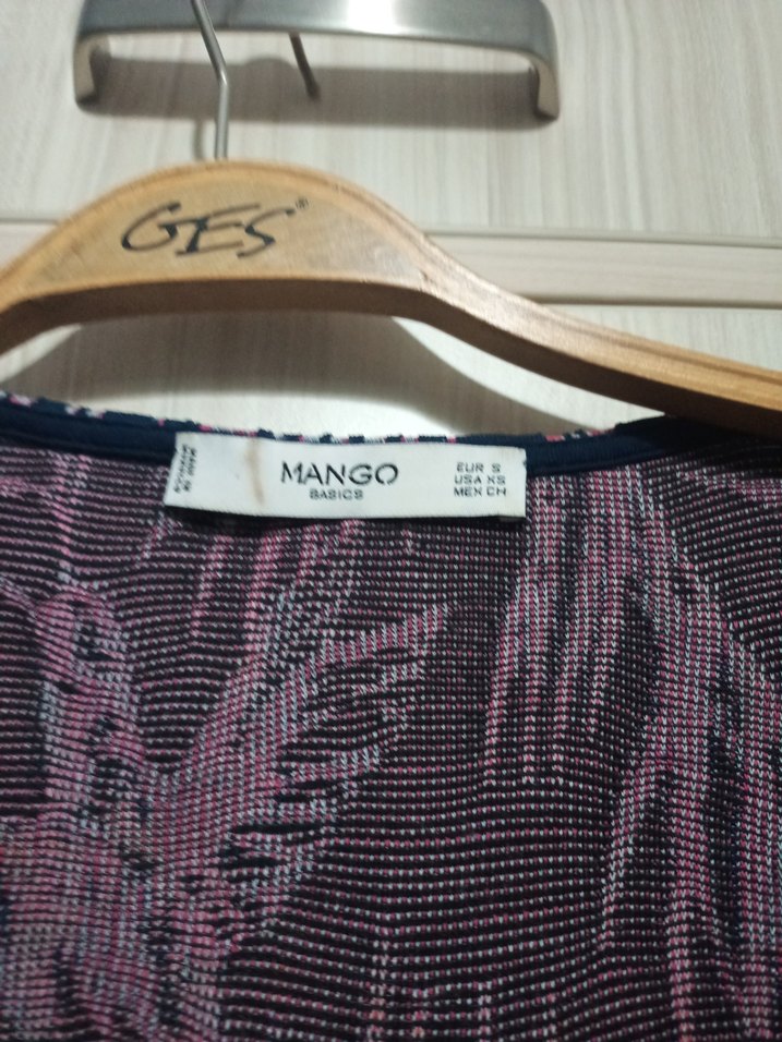 Bohem Tarz Kısa Mor Batik Hamile Tunik - Görsel 4