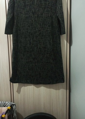 Gri Triko Midi Elbise - Görsel 2