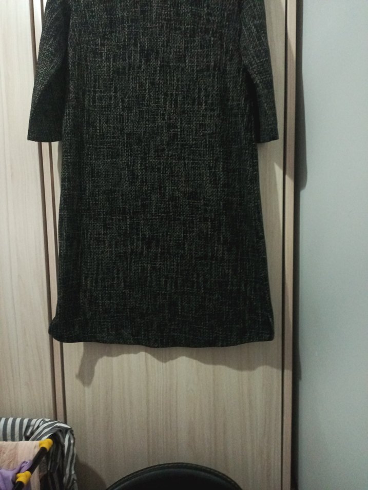 Gri Triko Midi Elbise - Görsel 2