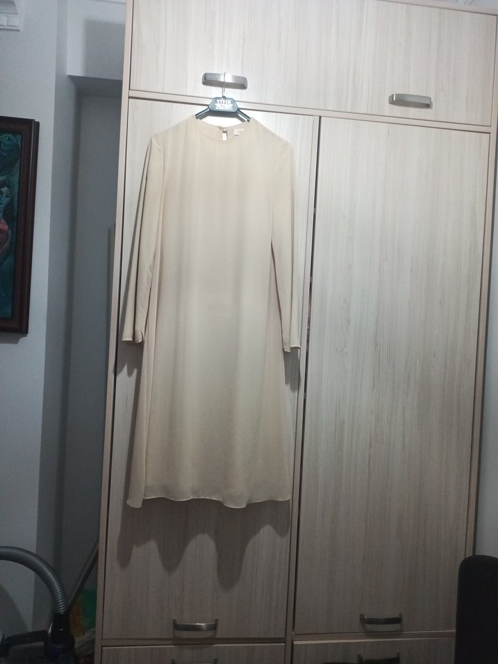 Bej Uzun Kollu Salaş Tunik takim - Görsel 2