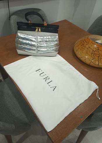 Gri Kadın Günlük Fermuarlı Çanta - Görsel 6