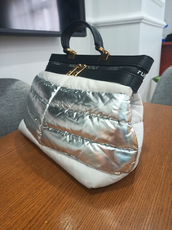 Gri Kadın Günlük Fermuarlı Çanta - Görsel 2