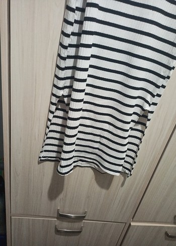 Çizgili Uzun Askılı Günlük Elbise - Görsel 7