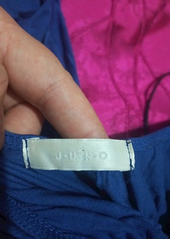 Kadın Lacivert V Yakalı Midi Elbise - Görsel 5