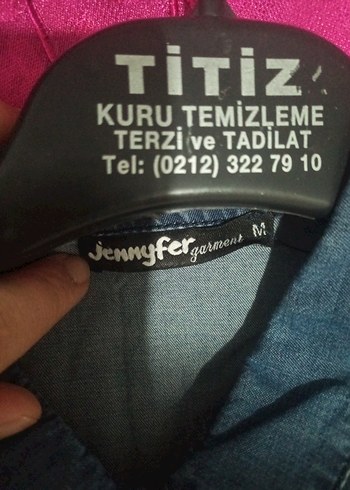 Düğmeli Denim Kadın Gömlek - Görsel 6