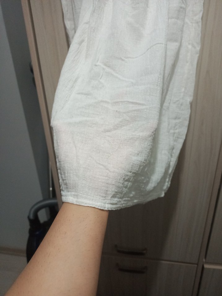 Dantel Detaylı Nakışlı Bohem Uzun Kolsuz Elbise - Görsel 4