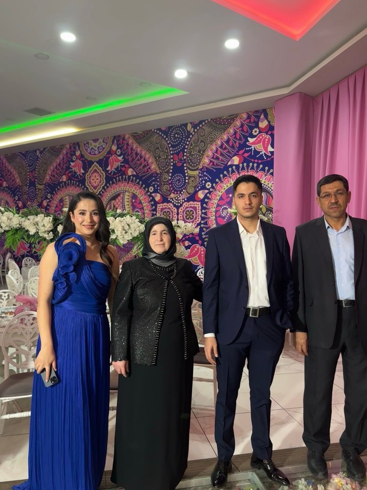 Mavi Drapeli Uzun Abiye Elbise - Görsel 4