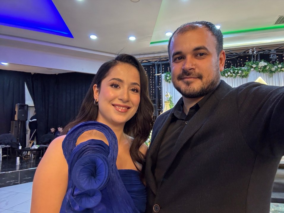 Mavi Drapeli Uzun Abiye Elbise - Görsel 3