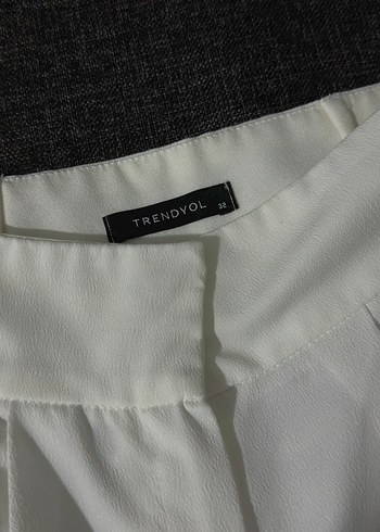 Ekru Pileli Wide Leg Pantolon - Görsel 3