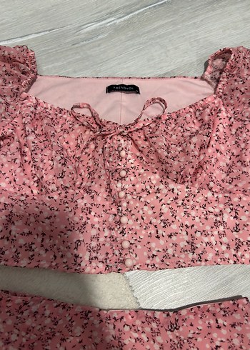 Trendyol Pembe Etek Bluz Takım - Görsel 4