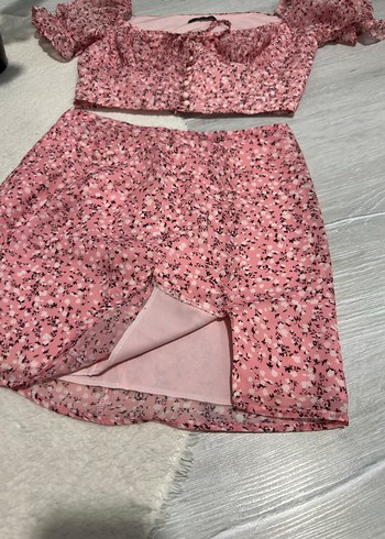 Trendyol Pembe Etek Bluz Takım - Görsel 3