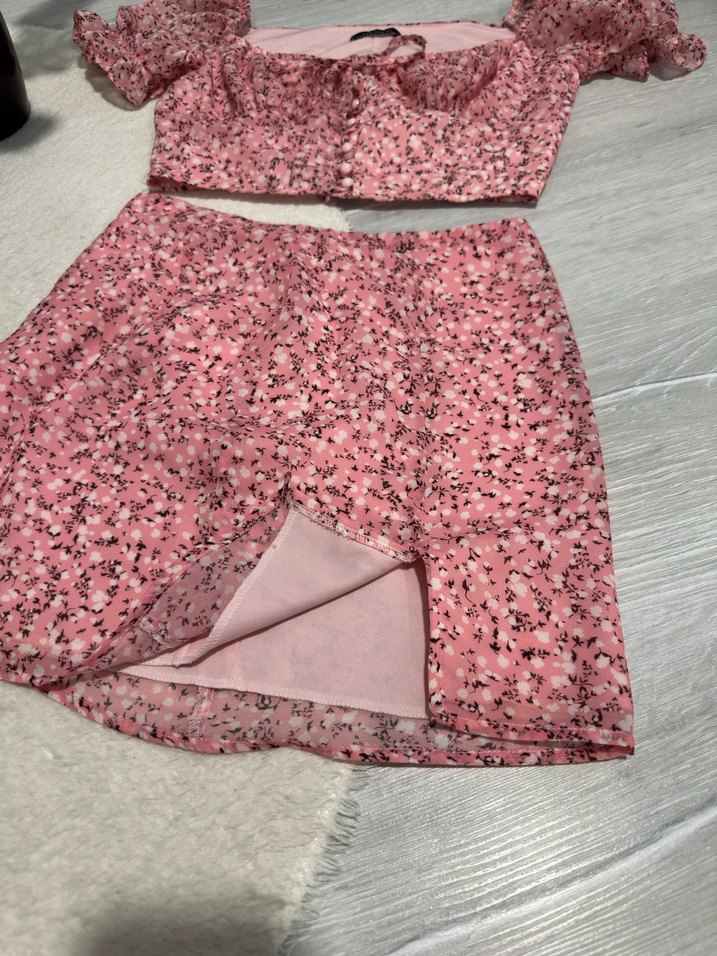 Trendyol Pembe Etek Bluz Takım - Görsel 3