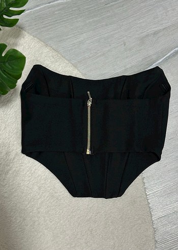 Siyah Straplez Balenli Büstiyer - Görsel 3