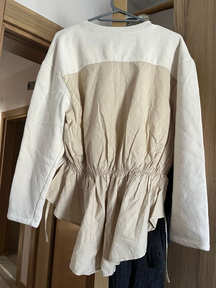 Beyaz Baskılı Kadın Sweatshirt - Görsel 2