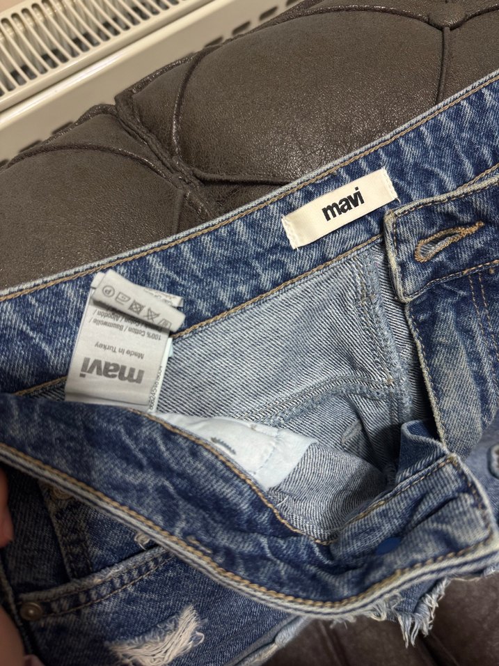 Mavi Kadın Koyu Mavi Mini Denim Şort 24 beden - Görsel 2